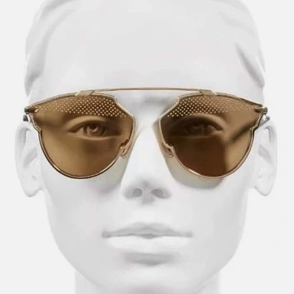 Christian Dior So Real Studded RHL5V Sunglasses Gold Black Brown